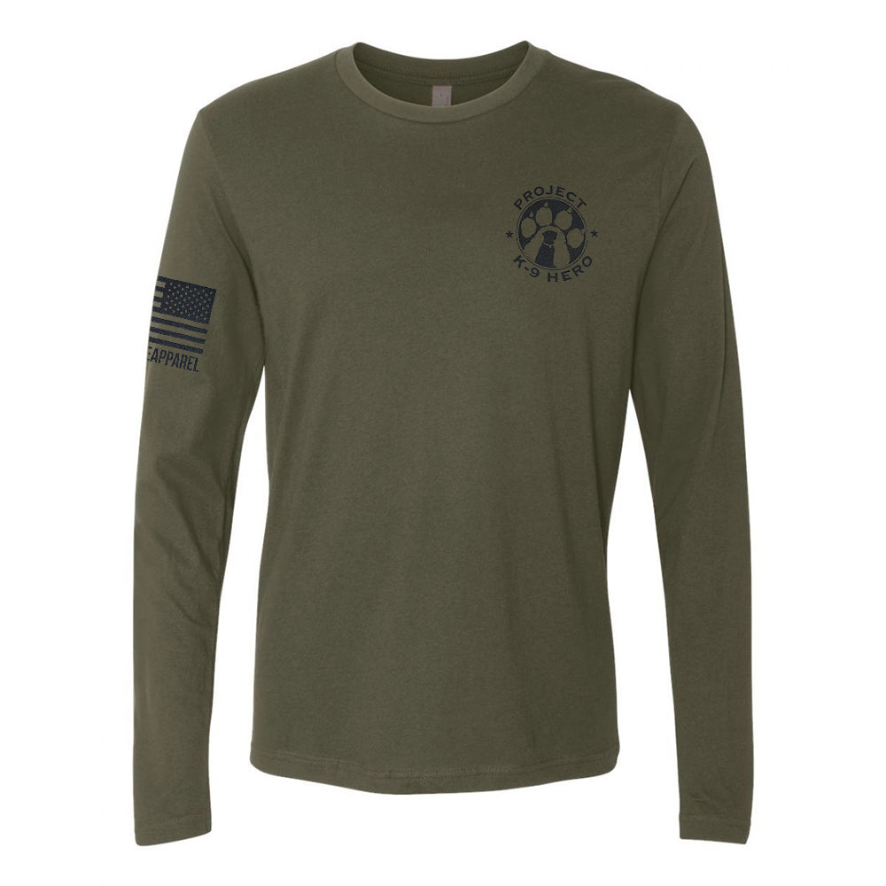 Project K-9 Hero MWD Unisex Long Sleeve Shirt, Made by Nine Line