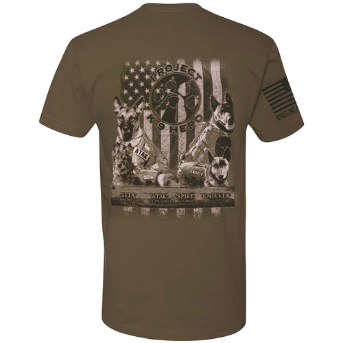 $40 - Project K-9 Hero MWD Unisex T-Shirt by Nine Line in Coyote