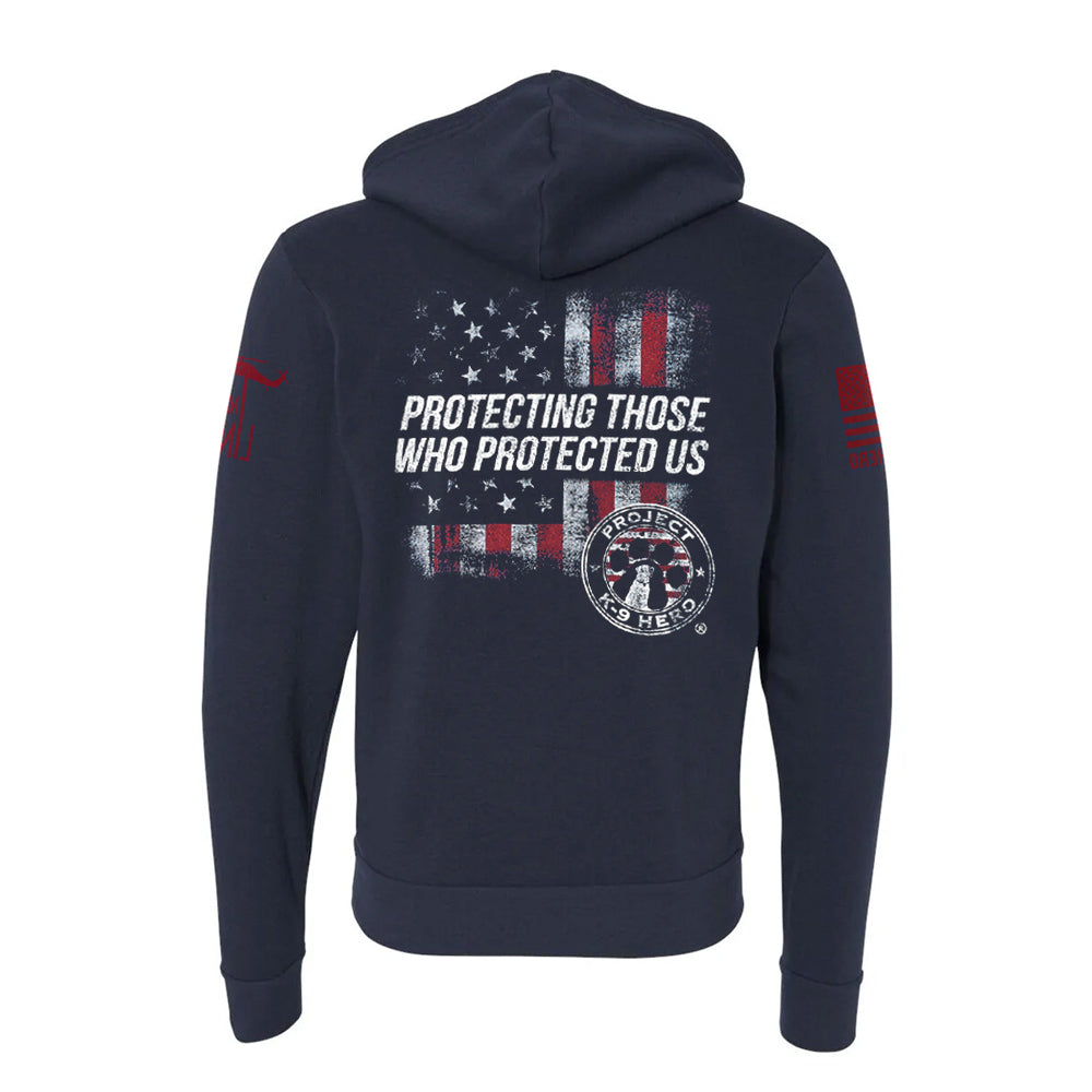 Protecting Those Who Protected Us Unisex Zip Hoodie, Cotton