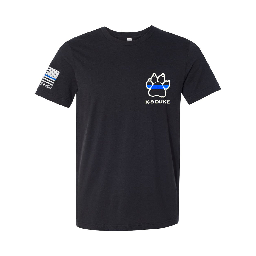 K-9 Duke Thin Blue Line Unisex T-Shirt, Thin Blue Line, Blue/Black