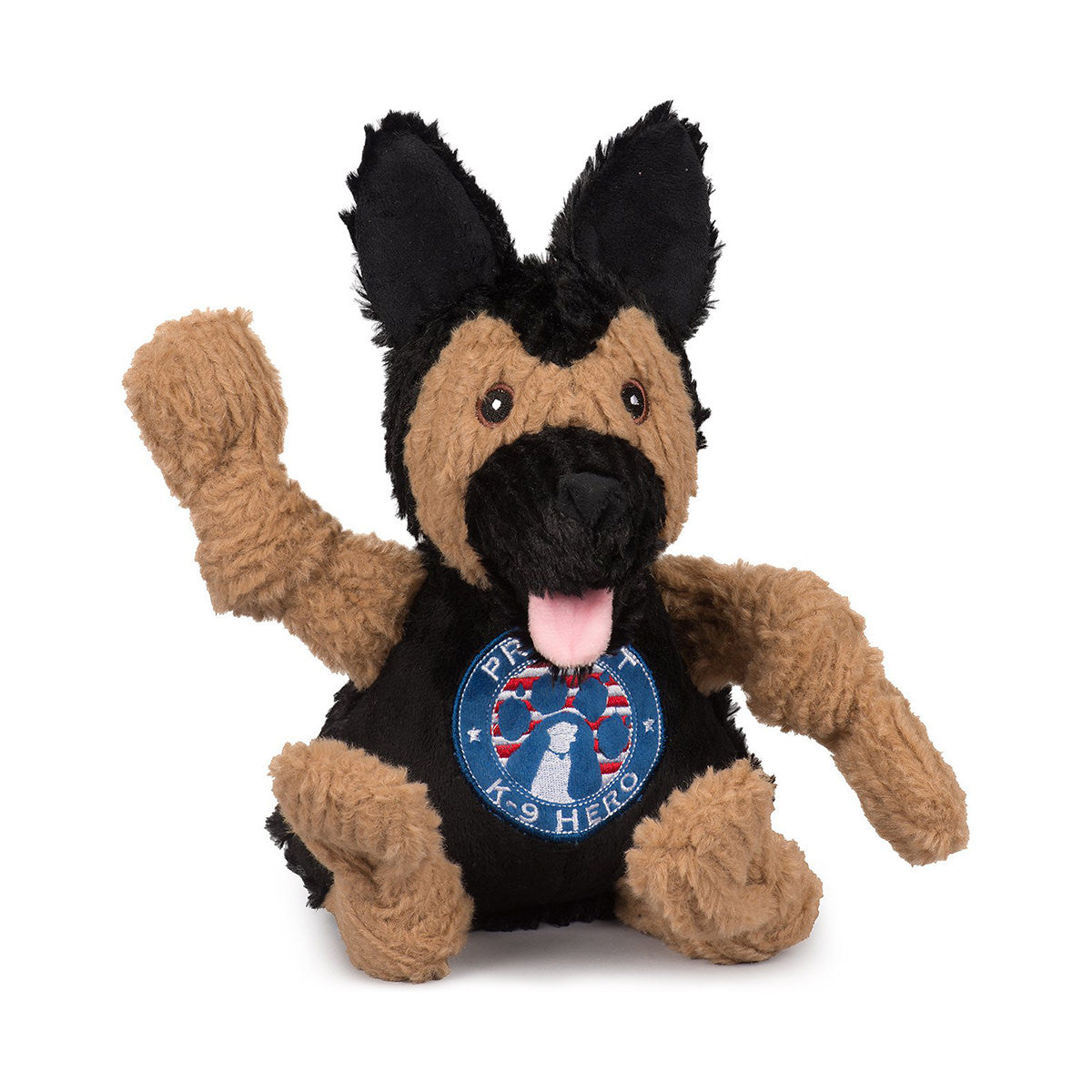Project K-9 Hero HuggleHounds Knottie Dog Toy, K-9 Axel, Squeaky