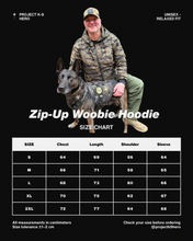 Load image into Gallery viewer, Woobie Hoodie Tiger Stripe Camo Zip-Up Trainer Edition