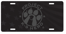 Load image into Gallery viewer, Project K-9 Hero Logo License Plate