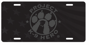 Project K-9 Hero Logo License Plate