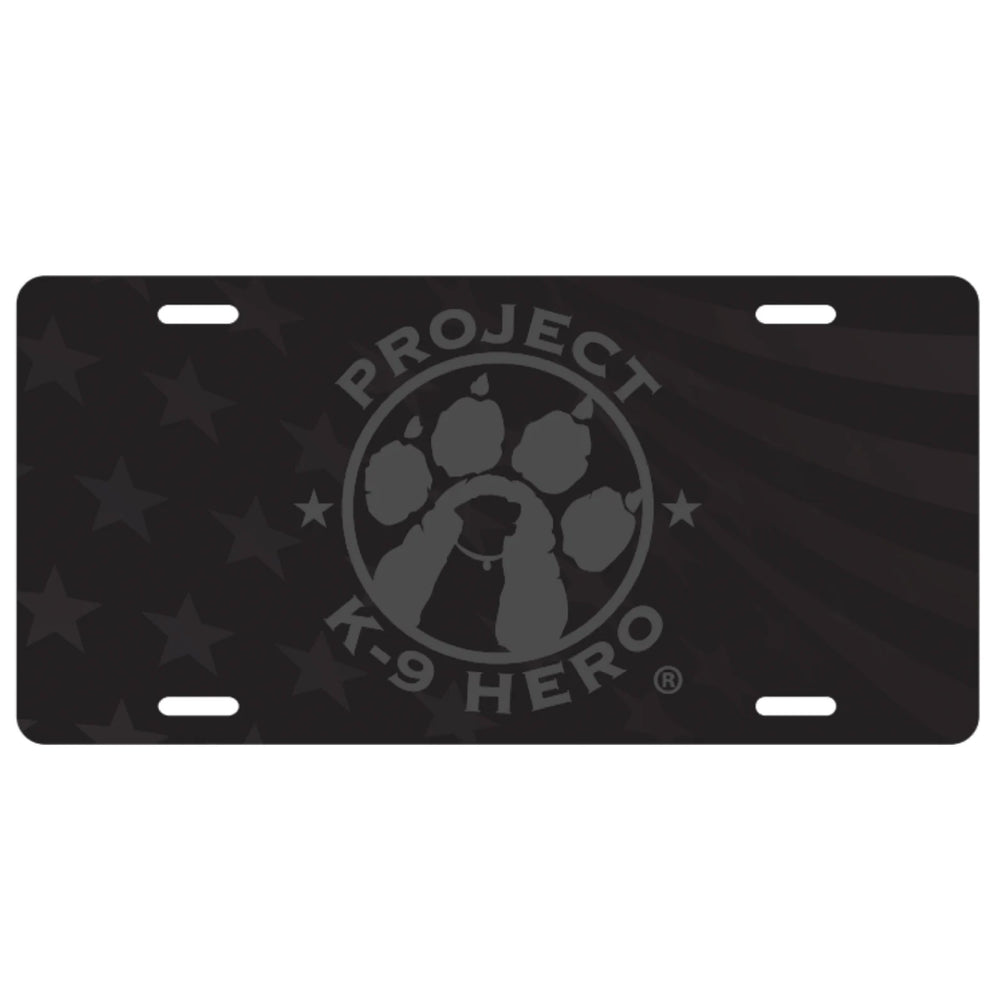 Project K-9 Hero Logo License Plate