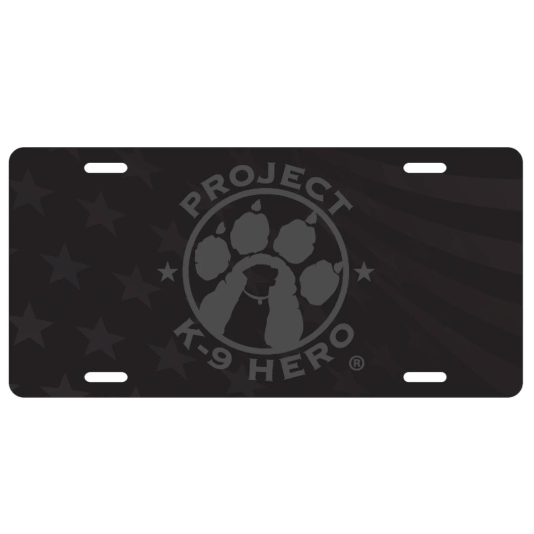 Project K-9 Hero Logo License Plate