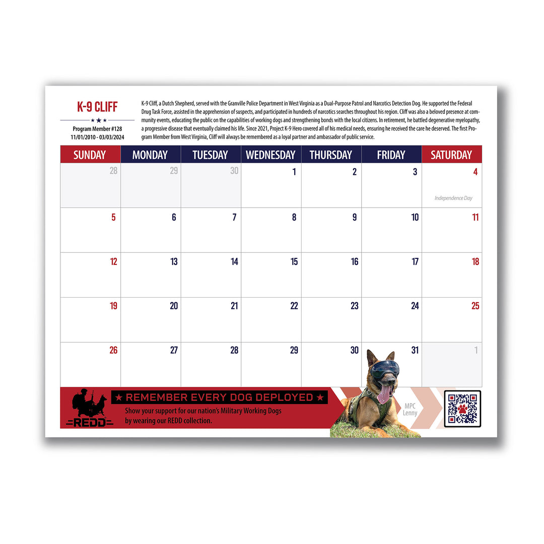 2026 Memorial Calendar