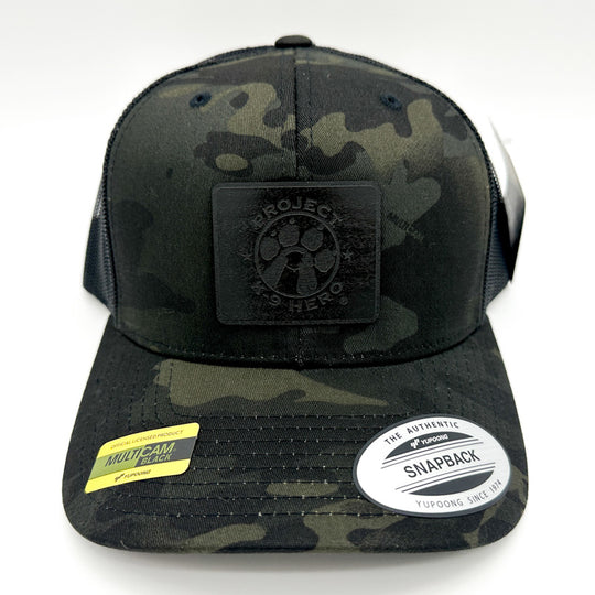 Engraved Blackwood MultiCam Hat in Black with PK9H Logo