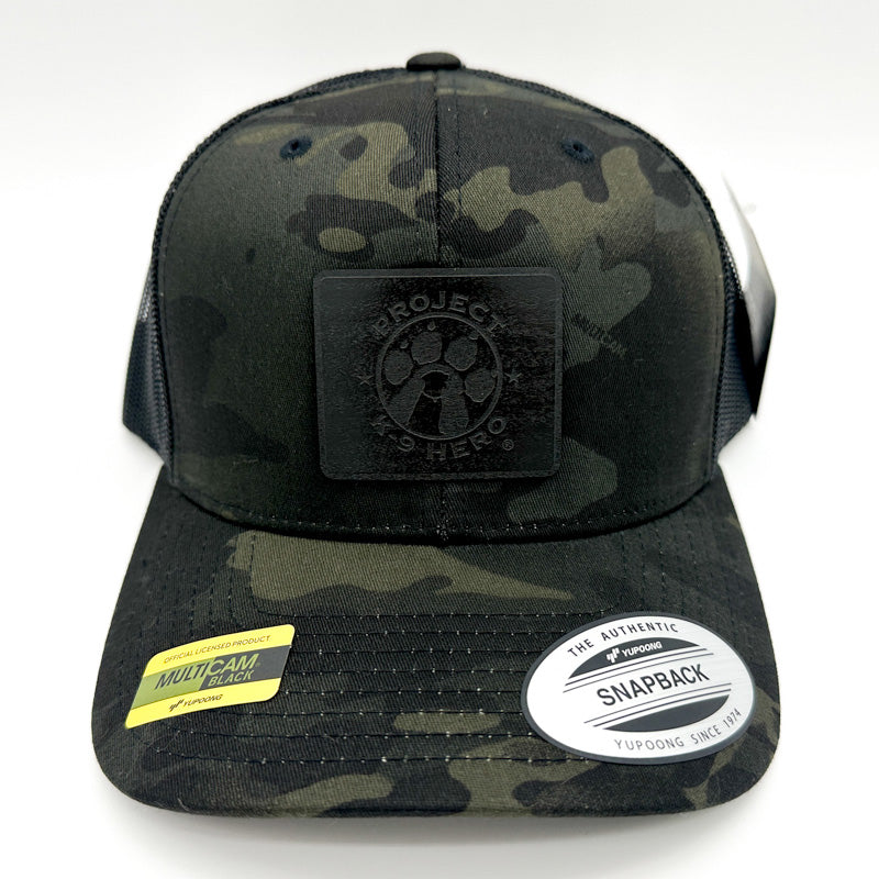 Engraved Blackwood MultiCam Hat in Black with PK9H Logo