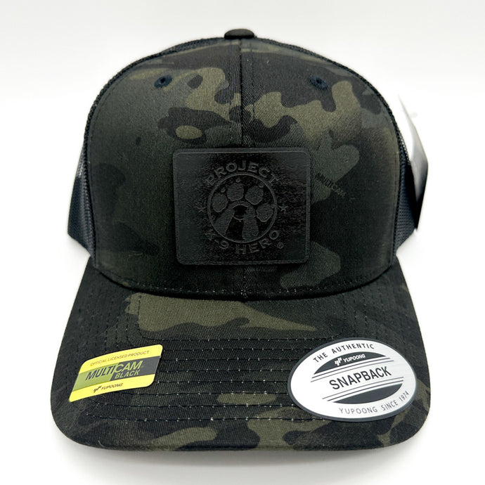 Engraved Blackwood MultiCam Hat in Black with PK9H Logo