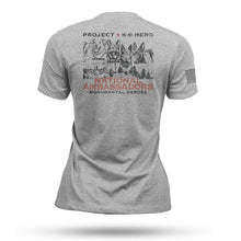 Load image into Gallery viewer, NATIONAL AMBASSADORS Women&#39;s T-Shirt by Nine Line - Athletic Gray