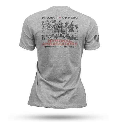 NATIONAL AMBASSADORS Women's T-Shirt by Nine Line - Athletic Gray