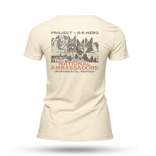 NATIONAL AMBASSADORS Women's T-Shirt by Nine Line - Oatmeal