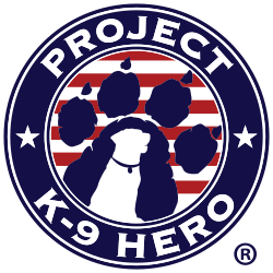 Project K-9 Hero logo in Red, White and Blue