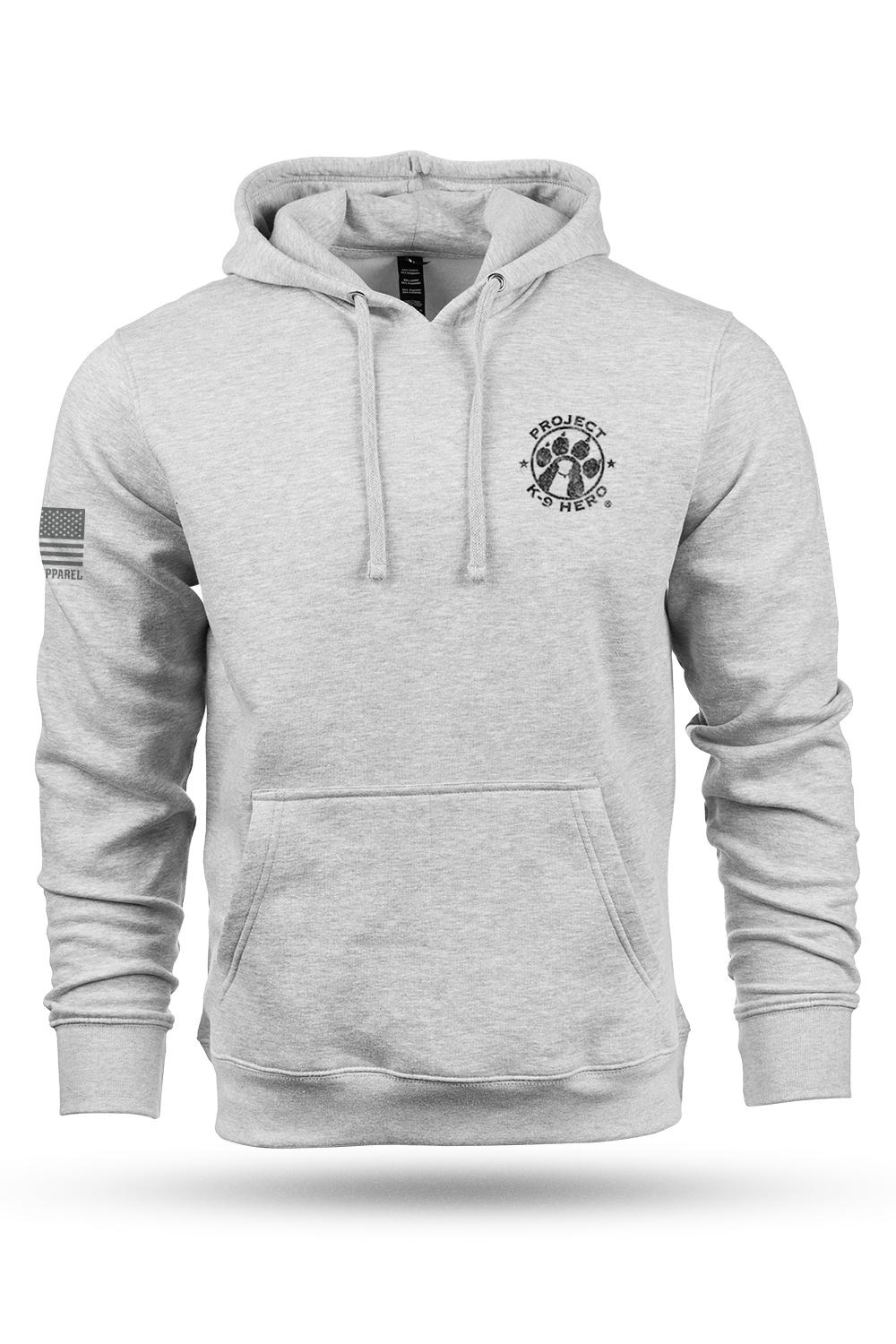 NATIONAL AMBASSADORS Pullover Hoodie by Nine Line - Athletic Gray