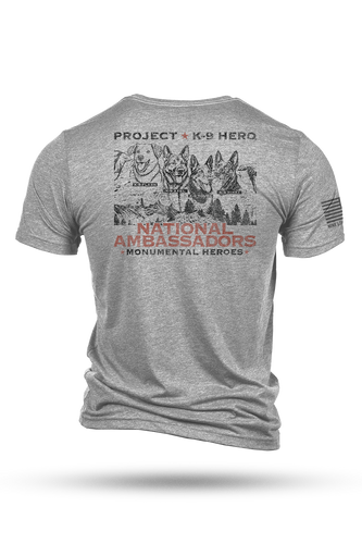 NATIONAL AMBASSADORS Unisex T-Shirt by Nine Line - Heather Gray