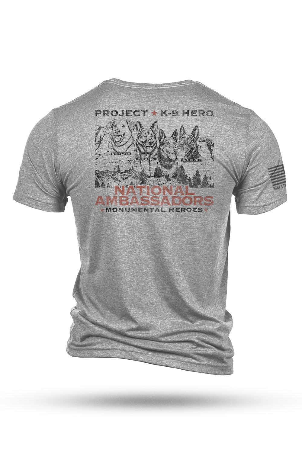 NATIONAL AMBASSADORS Unisex T-Shirt by Nine Line - Heather Gray
