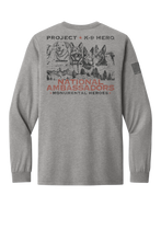 Load image into Gallery viewer, NATIONAL AMBASSADORS Long Sleeve T-Shirt by Nine Line - Heather Gray