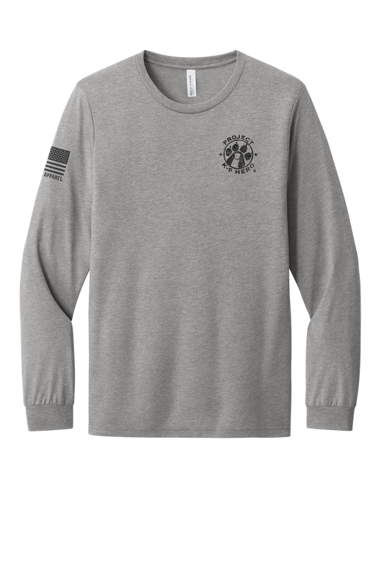 NATIONAL AMBASSADORS Long Sleeve T-Shirt by Nine Line - Heather Gray