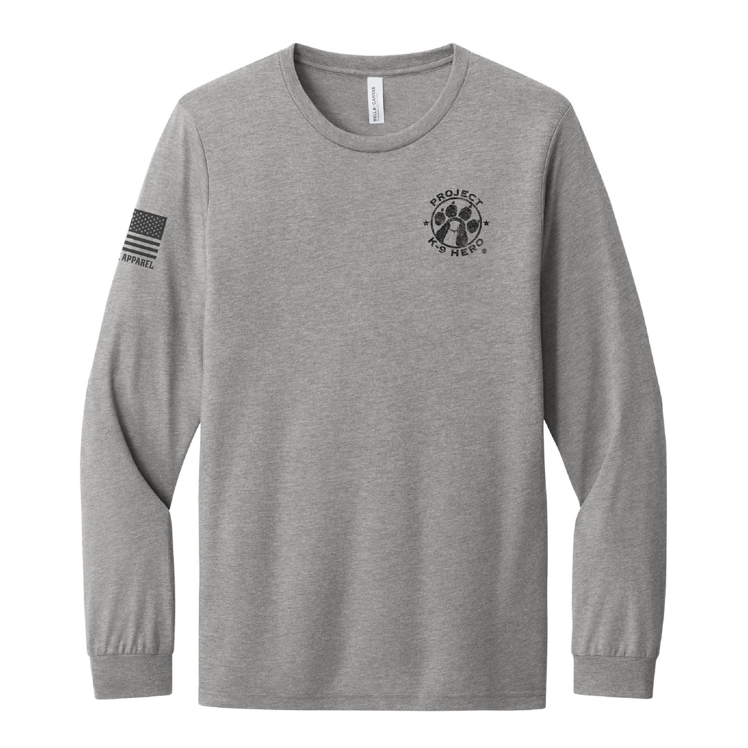 NATIONAL AMBASSADORS Long Sleeve T-Shirt by Nine Line - Heather Gray