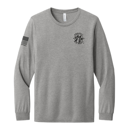NATIONAL AMBASSADORS Long Sleeve T-Shirt by Nine Line - Heather Gray