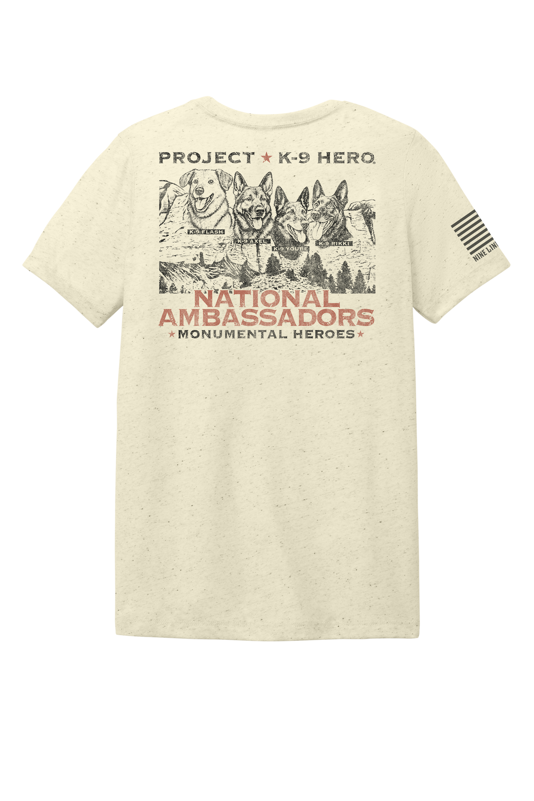 NATIONAL AMBASSADORS Women's T-Shirt by Nine Line - Oatmeal