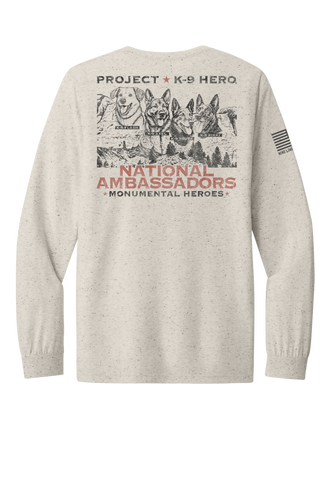 NATIONAL AMBASSADORS Long Sleeve T-Shirt by Nine Line - Oatmeal