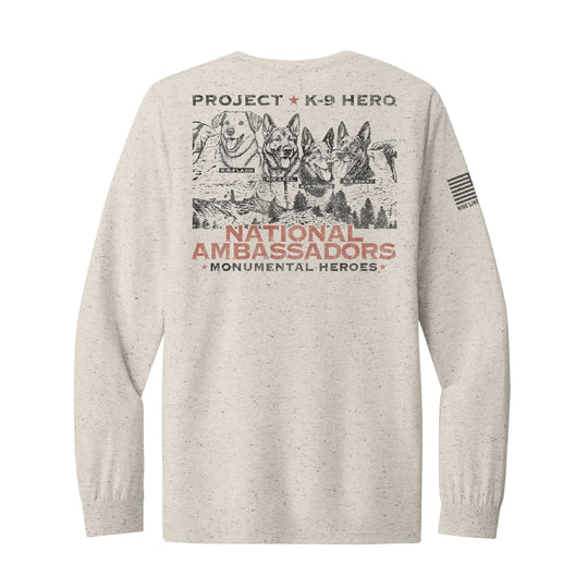 NATIONAL AMBASSADORS Long Sleeve T-Shirt by Nine Line - Oatmeal