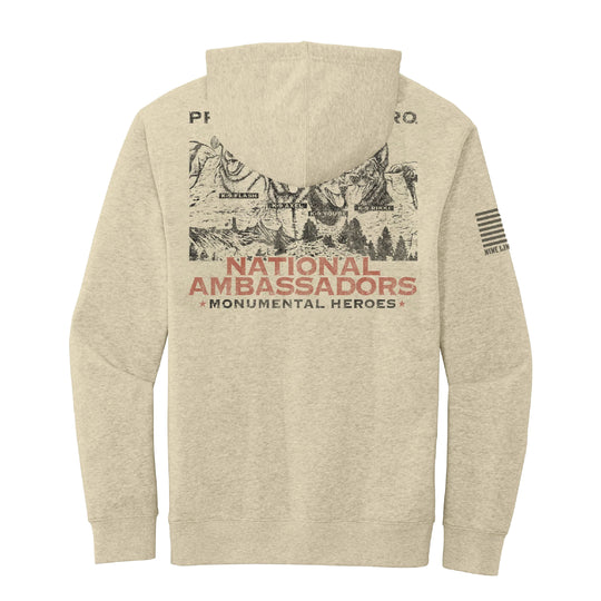 NATIONAL AMBASSADORS Pullover Hoodie by Nine Line - Oatmeal