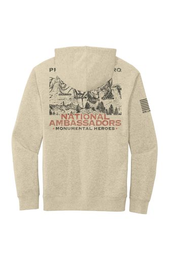 NATIONAL AMBASSADORS Pullover Hoodie by Nine Line - Oatmeal