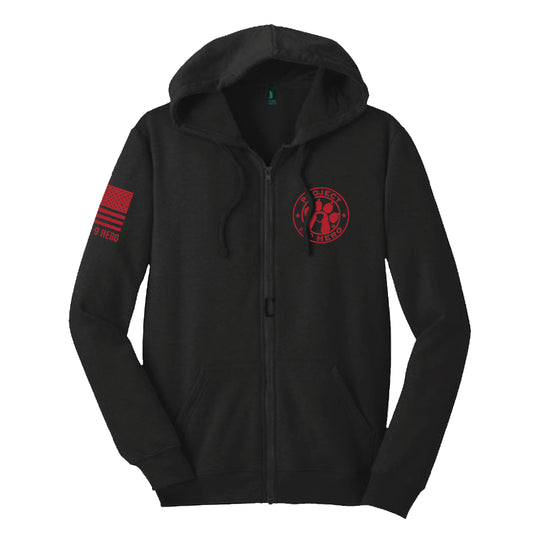 REDD Zip-Up Hoodie - BLACK