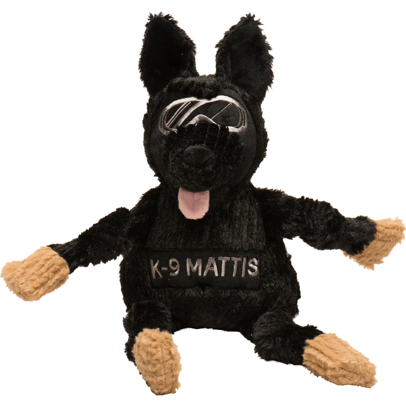 Project K-9 Hero HuggleHounds Knottie Dog Toy, K-9 Mattis, Squeaky