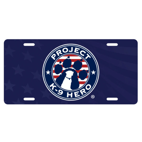 Project K-9 Hero Logo License Plate