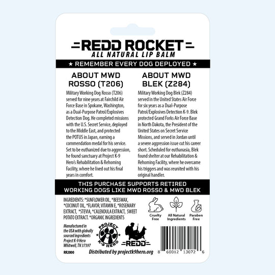 REDD Rocket All Natural Lip Balm Two Pack