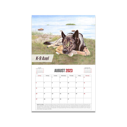 $25 - Project K-9 Hero 2023 Calendar