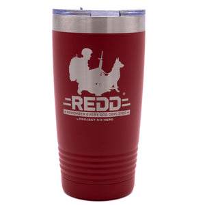 REDD  tumbler with logo in red 
