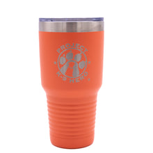 Load image into Gallery viewer, coral tumbler with logo