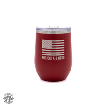 Load image into Gallery viewer, back of REDD  tumbler with logo for wine