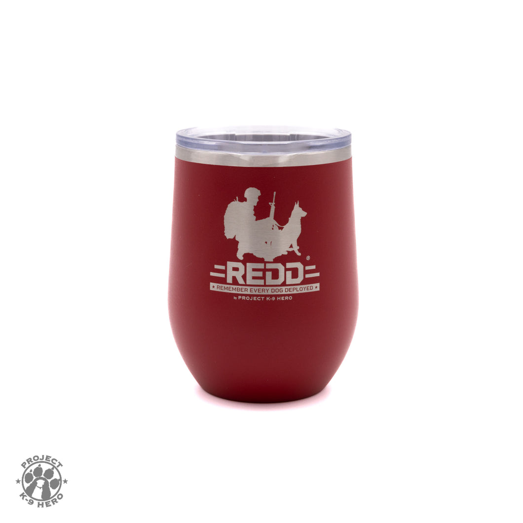 REDD wine  tumbler with logo