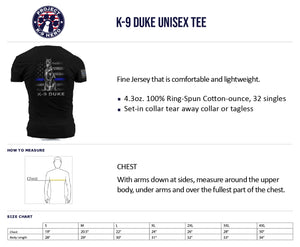 $35 - K-9 Duke T-Shirt Unisex