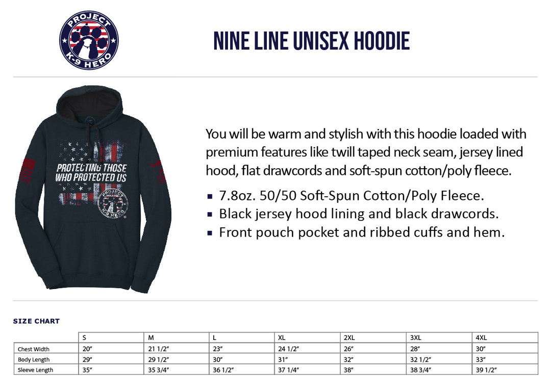 Protecting Those Who Protected Us Unisex Hoodie by Nine Line Apparel