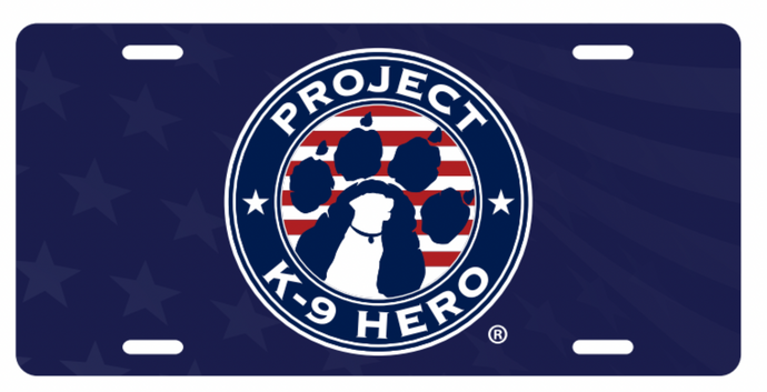 Project K-9 Hero Logo License Plate