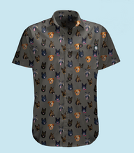 Load image into Gallery viewer, $60 - Button Down Short-Sleeve K-9 Heroes Cartoon Dog Shirt from Nine Line